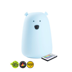 Big Bear with Remote Control Silicon Lamp Blue